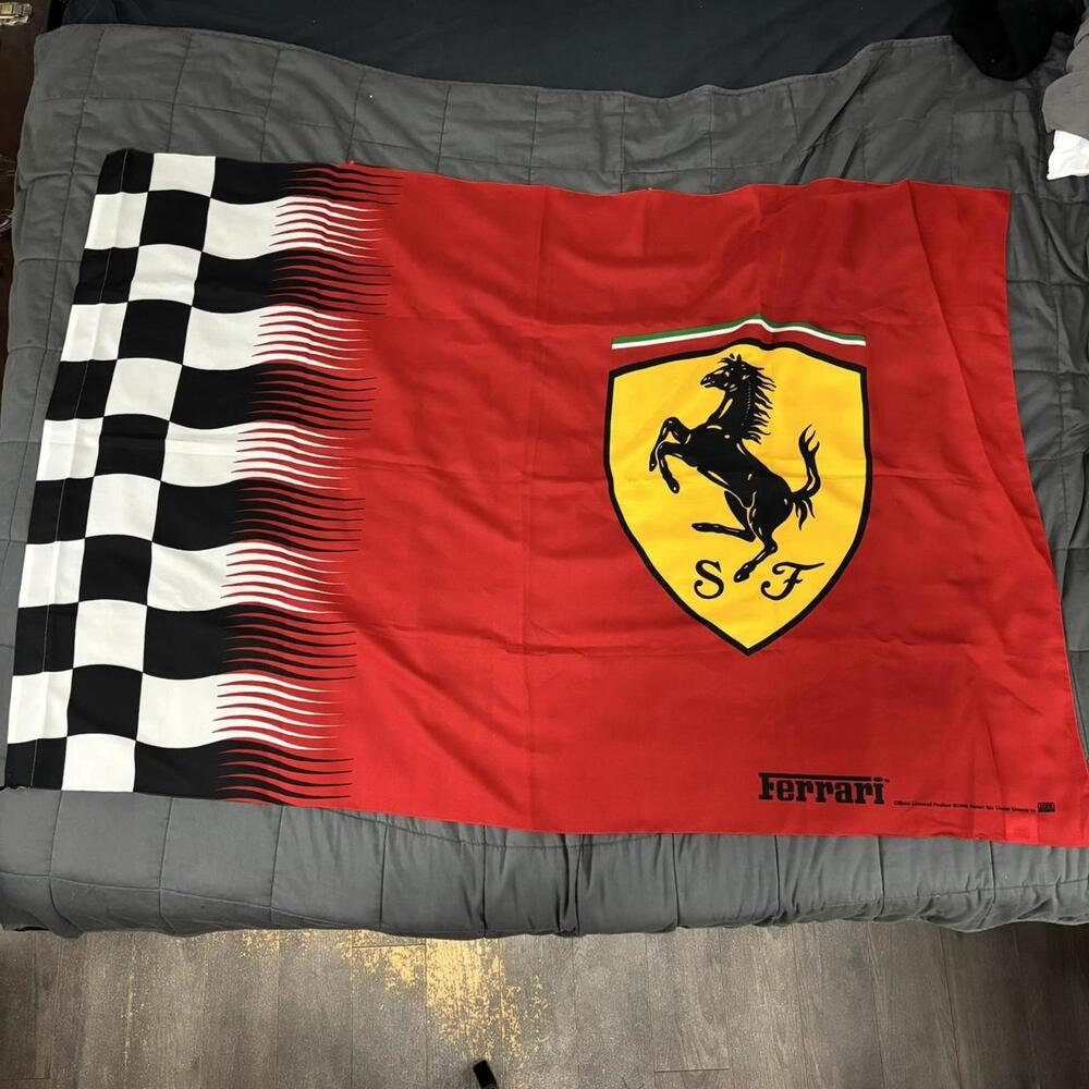 Vintage Ferrari racing flag 1996